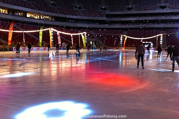 Ice Skating in the National Stadium